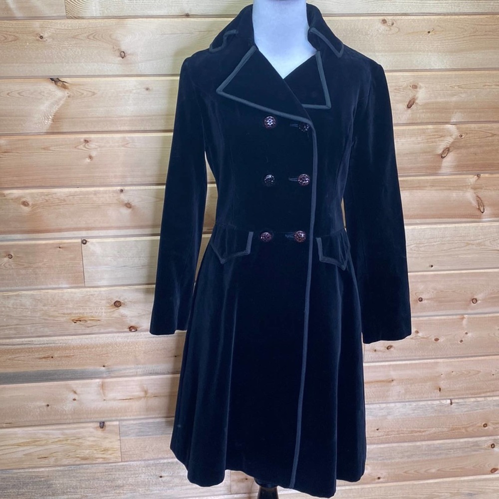 Marshall Field & Co Boutique Vintage Velvet Peacoat Wuthering Heights chic!